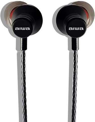 Aiwa ESTM-51 Wired Premium Stereo in-Earphones, Metal Silver Wired