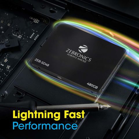 ZEBRONICS SSD 480 GB All in One PC's, Desktop, Laptop Black SATA