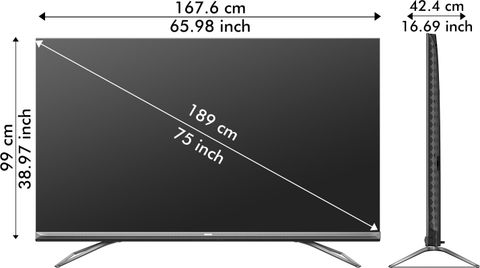 Hisense U80G Series 189 cm (75 inch) QLED Ultra HD (8K) Smart