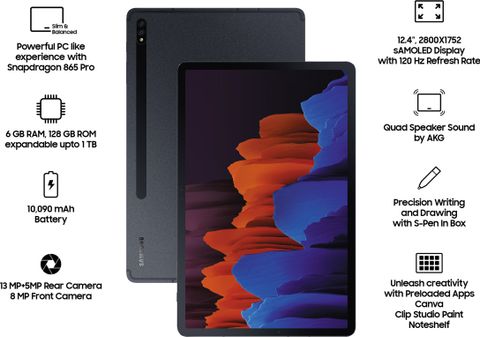Samsung Galaxy Tab S7+ With Stylus 6 GB RAM 128 GB ROM 12.4 inch
