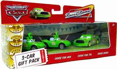 ミニカー sb265 CHICK FAN MIA TIA CHICK HICKS DISNEY Pixar Cars Movie 1:55 Die Cast Cars 3-Car Gift Pack Chick