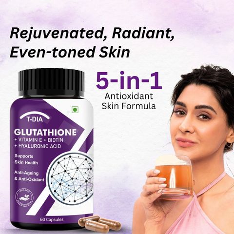 T-DIA Glutathione Capsules For or Skin whitening, Face, and Hair Care Price in India