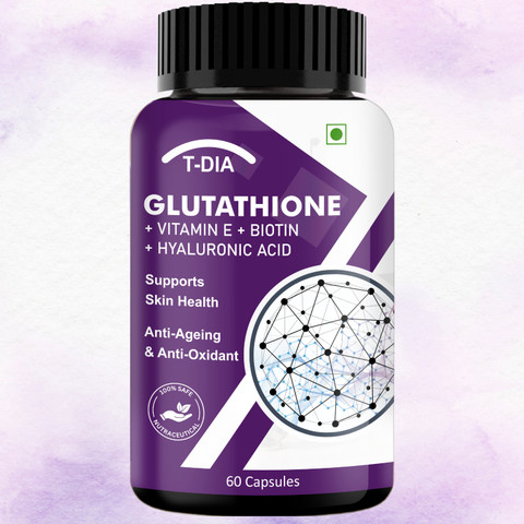 T-DIA Glutathione Capsules For or Skin whitening, Face, and Hair Care Price in India