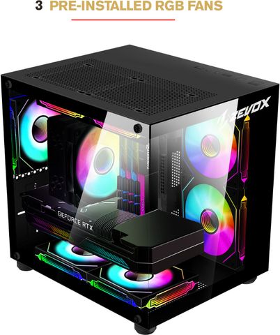 ZEVOX NOVA1 | MATX, ITX | Compact Cube Cabinet with 3 Pre