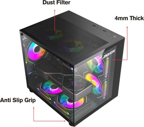 ZEVOX NOVA1 | MATX, ITX | Compact Cube Cabinet with 3 Pre