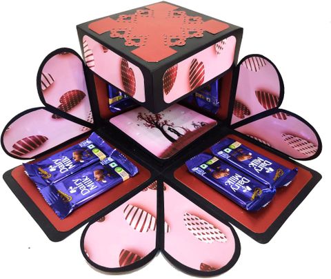 US IDEAL CRAFT Chocolate Explosion Box,Birthday Gift Include cork