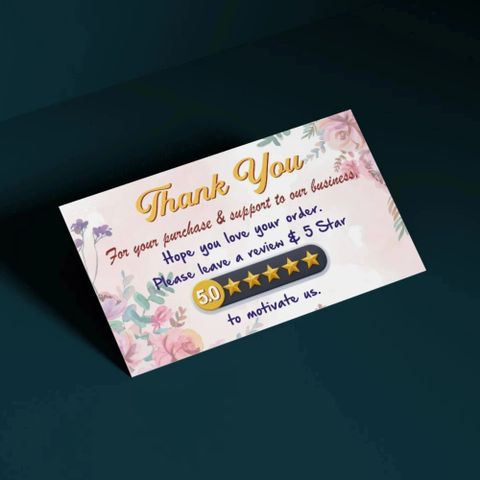 Printstanery Thank You Card Set for Business - Gifts Packaging