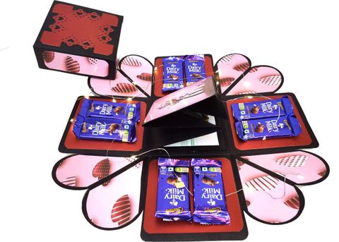 US IDEAL CRAFT Chocolate Explosion Box,Birthday Gift Include cork