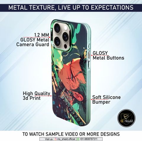 MS-Shield Back Cover for Apple iPhone 15 Pro Max, 3D Anime one