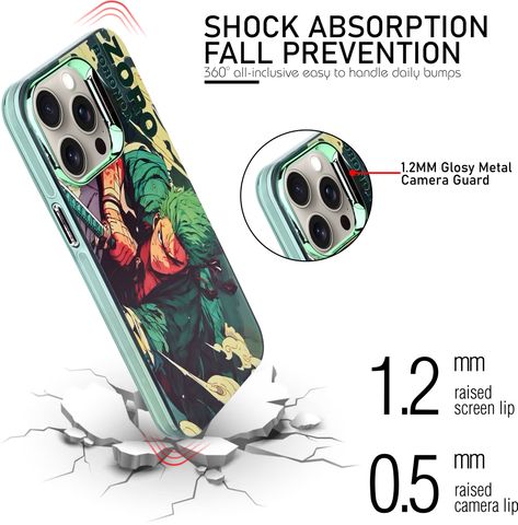 KLAH Back Cover for Apple iPhone 15 Pro Max, 3D Anime One Piece