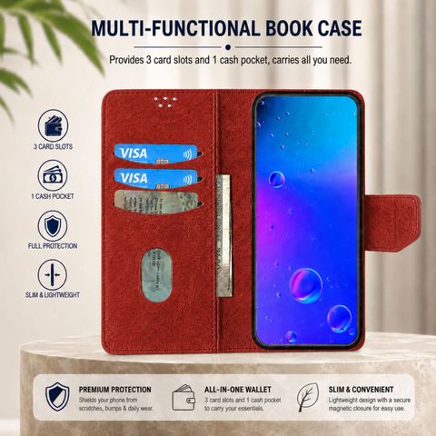 SBMS Flip Cover for Oppo A3x 5G / Oppo A3 5G Back Cover Case