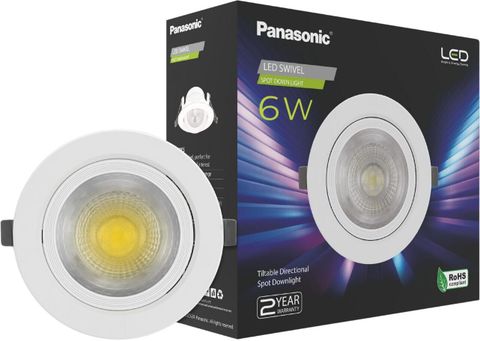 Panasonic SWIVEL LED SPOT Light 6W, PDLM40063-3000K/WW, Pack of 2