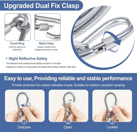 RJD1114 Clothes Drying Rope with Locking Hooks for Balcony & Travel â 5 m Steel Wire Steel Clothesline (5 m) - Image 6