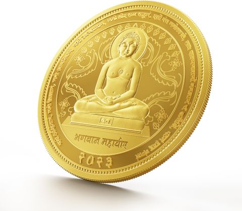 MMTC-PAMP India Pvt Ltd Mahavir 24 (9999) K 20 g Yellow Gold Coin