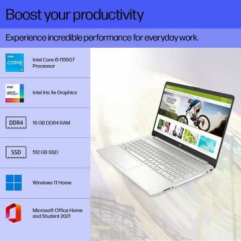HP 15s Intel Core i5 11th Gen 1155G7 - (16 GB/512 GB SSD/Windows