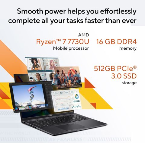 ASUS Vivobook 16 AMD Ryzen 7 Octa Core 7730U - (16 GB/512 GB SSD
