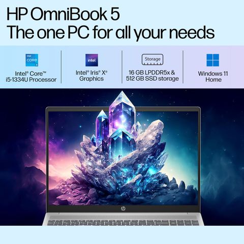 HP OmniBook 5 Backlit Keyboard & MSO'2024, Intel Core i5 13th Gen