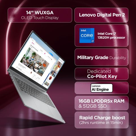 【高性能Core-i7／Office／設定済】Lenovo IdeaPad Lenovo IdeaPad 5 2-in-1 WUXGA OLED Intel Core i7 13th Gen 13620H