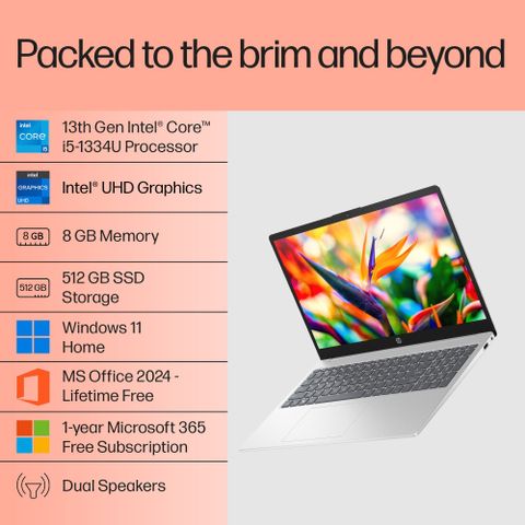HP MS Office 2024 Intel Core i5 13th Gen 1334U - (8 GB/512 GB SSD
