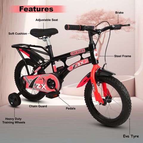 Xaipro 14t Premium Quality XZX Cycle ( RED ) FOR 2 TO 5 YEARS KIDS