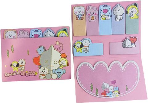 BT21 ブックマーク　バンダナ　セット HARBAN MART BTS BT21 Sticky Note Pad Set Bookmarks Index Sticky