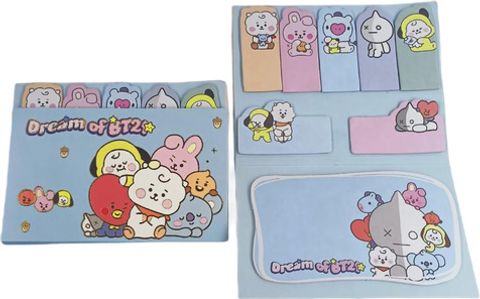 BT21 ブックマーク　バンダナ　セット HARBAN MART BTS BT21 Sticky Note Pad Set Bookmarks Index Sticky
