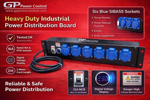 GpPowerControl GP Power Control Heavy Duty 6 Way 16AMP Industrial