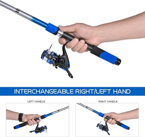 house of common Telescopic Fishing Rod and Reel Set with Frog Lure, - Image 3