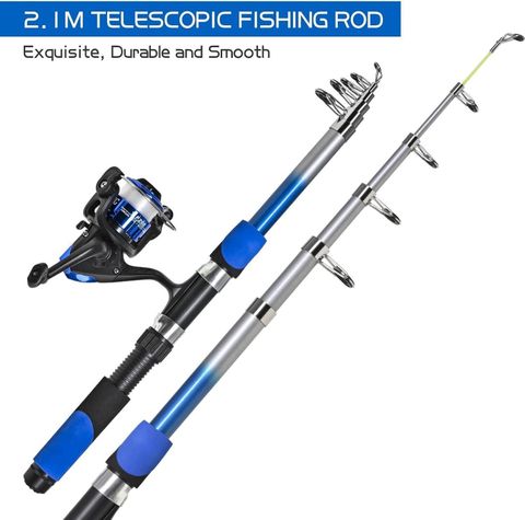 house of common Telescopic Fishing Rod and Reel Set with Frog Lure, - Image 4