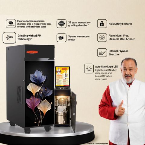 NAVSUKH Prima Plus FE 2026 Atta Chakki | SS Grinder | 10–12 Kg/Hr