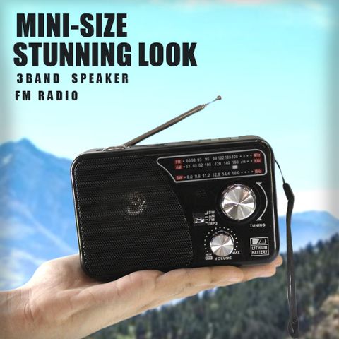 Fangtooth R-521URT FM AM SW 3-Band Radio with LED Torch FM Radio