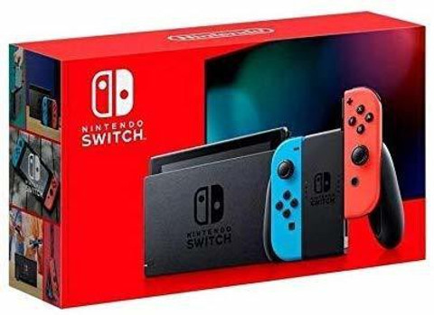 あ*様 Nintendo Switch NINTENDO Switch with neon red and blue Joy?Con - Version 2 32 GB