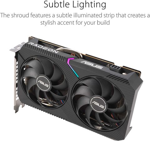 ASUS Dual RX 6500XT OC GDDR6 4 GB AMD Radeon Chipset 64 bit 2820