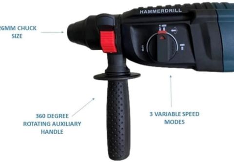 ZX PWR ROTARY HAMMER DRILL 26MM WITH 13MM CHUCK AND ADAPTOR ZX2-26