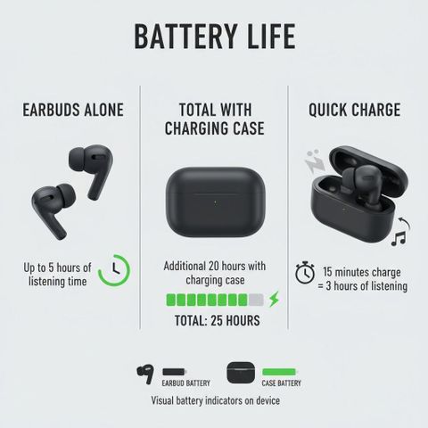 Jhs New Airpods Pro Black TWS Bluetooth Earbuds, True Wireless