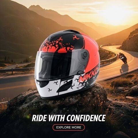 Nikko Nx NIKKO N-805 Full Face Helmet for Men Street Riding Safety
