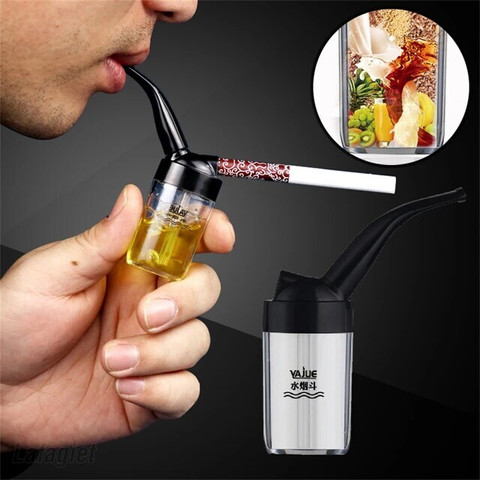 water cigarette pipe Copper Hookah Tobacco Smoking Bong Double Filter Holder VIOVI Smoking Pipe Cigarette Water