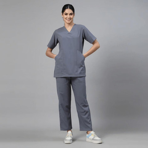 grey scrub dress SHARMASCRUBS Women Medical – Doctors & Nurse Scrub Suit/ OT ( Grey, XL) Shirt, Pant Hospital Scrub Price in India medical scrub dress