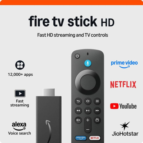 Firetv Stick HD, Alexa Voice Remote with TV power & volume