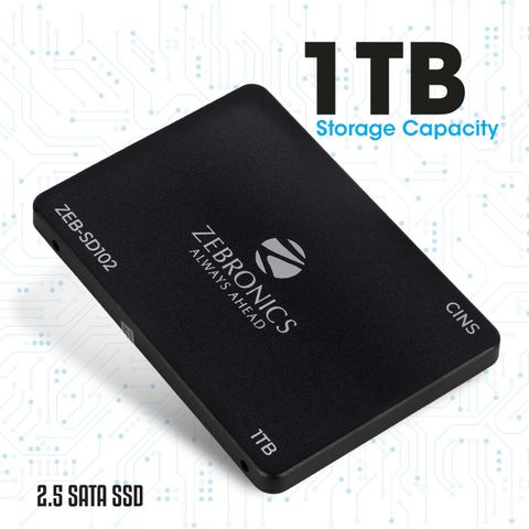ZEBRONICS Zeb SD102 1 TB Laptop, Desktop Black SATA III Internal