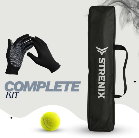 STRENIX 8 No Cricket Set Fiber Chase Master | Bat+Stumps+Ball+Bag+