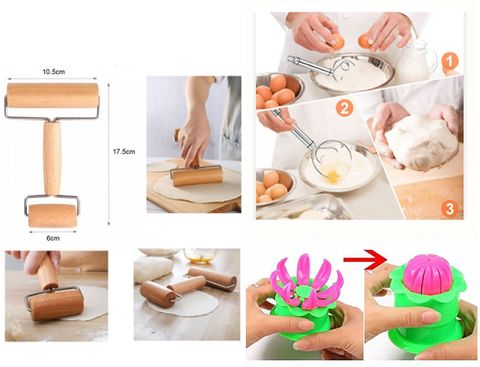 ExcitingDEalz 2in1 Rolling Pin Dough Non-Stick Roller + Dough