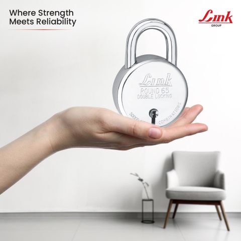 Link 65mm New Round |Lever|Double Locking|50k Key Combinations