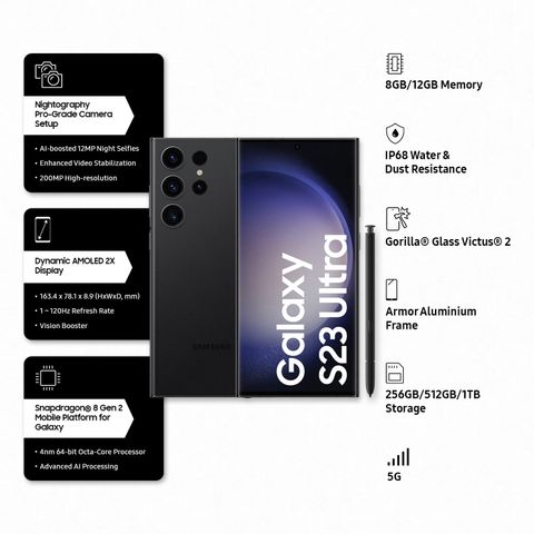Samsung Galaxy S23 Ultra 256GB ブラック 本体 Samsung Galaxy S23 Ultra 5G (256 GB Storage, 12 GB RAM) Online at