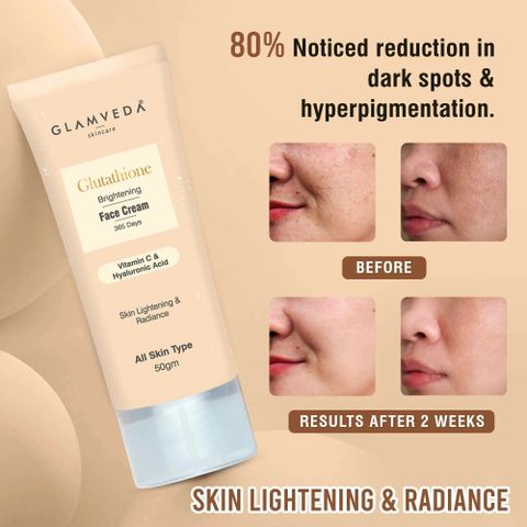glamveda glutathione brightening face cream product info and reviews Reduce Dark spots & brighetns Skin tone, Glow Booster how much does glutathione
