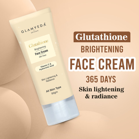 GLAMVEDA Glutathione Face Cream Reduce Dark spots & brighetns Skin tone, Glow Booster