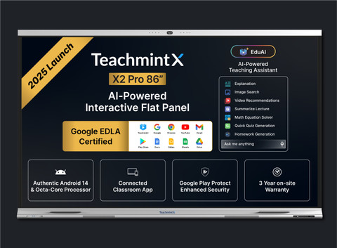 Teachmint 86 Inch Interactive Flat Panel | 8 GB RAM 128 GB ROM