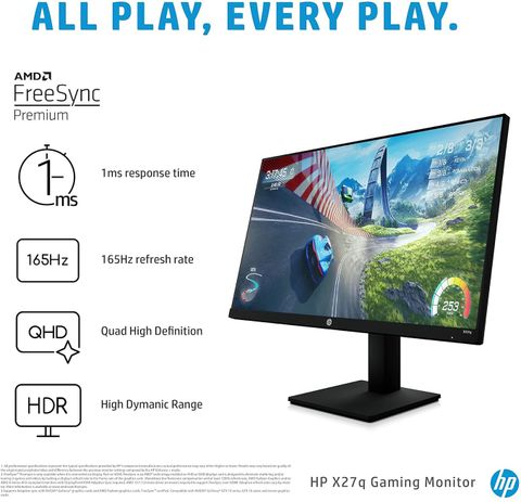 HP 68.58 cm (27 inch) Quad HD IPS Panel Gaming Monitor (X27q
