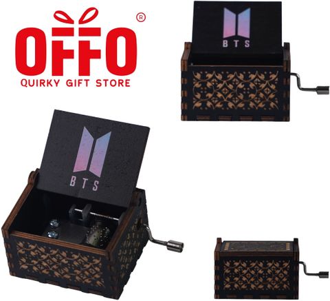 OFFO BTS Spring Day Manual Music Box – Hand-Cranked Wooden K-Pop