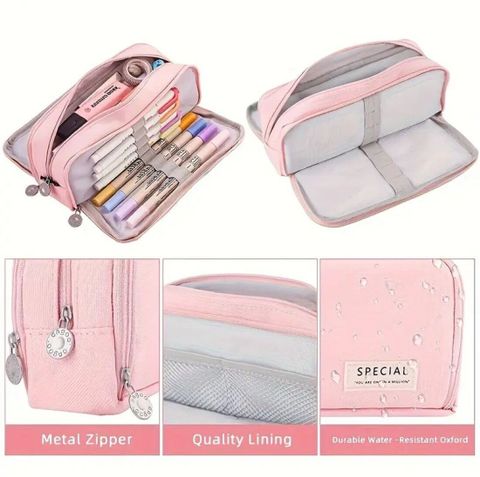 Flipkart.com | Zoniex 3 Compartment Pencil Pouch ZX1272(40) For